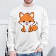 森のかわいい面白いキツネの子動物は小さなキツネが大好きです スウェットシャツ 高齢者への贈り物