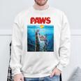 猫 ねこ 海 Paws アヒル スウェットシャツ 高齢者への贈り物