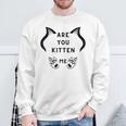 猫好きかい？子猫かっこいいかっこいい スウェットシャツ 高齢者への贈り物