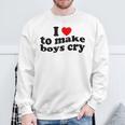私は男の子を泣かせるのが大好き、男の子を泣かせるのは心 スウェットシャツ 高齢者への贈り物