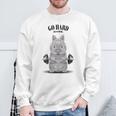 筋トレ ジム やる気がないなら家に帰れ ネザーランドドワーフ ウサギ ホワイト スウェットシャツ 高齢者への贈り物