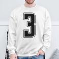 背番号 3 チーム短大スポーツ背番号付きユニフォーム スウェットシャツ 高齢者への贈り物