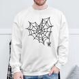 蜘蛛の巣 ハート かわいい ハロウィン ゴス スウェットシャツ 高齢者への贈り物