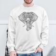 象のマンダラ、ヨガナマステエスニックシャーマン。 スウェットシャツ 高齢者への贈り物