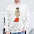 赤いふんどしの立っている男性 エゴン・シーレ作 1914 長袖tシャツ スウェットシャツ 高齢者への贈り物