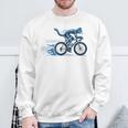 趣味のサイクリストのためのおしゃれな面白いロードバイク猫。 スウェットシャツ 高齢者への贈り物