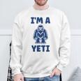 野獣のイエティ 忌まわしい雪だるまのユーモア 私はイエティが大好き I'm A Yeti スウェットシャツ 高齢者への贈り物
