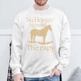 面白い 治療的 乗馬 馬 補助療法 ヒーリング 長袖tシャツ スウェットシャツ 高齢者への贈り物