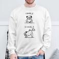 面白いtシャツ 面白いパグヨガのポーズ パグ好きなパグの飼い主さん スウェットシャツ 高齢者への贈り物