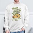 面白いクリスチャンタコス、Wanna Taco 'Bout Jesus スウェットシャツ 高齢者への贈り物