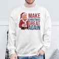 面白いクリスマスグレートアゲイントランプサンタファンusaホリデー 2024 スウェットシャツ 高齢者への贈り物