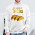 面白いタコス You Had Me At Tacos かわいい 愛らしいタコス フード スウェットシャツ 高齢者への贈り物