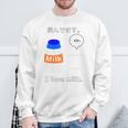 飲んでます。 I Love Milk 牛乳 ミルク びん ボトル カップ 健康 の イラスト 長袖tシャツ スウェットシャツ 高齢者への贈り物