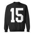 15番のカレッジスポーツスタイル。ホワイト。 スウェットシャツ