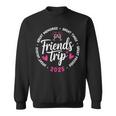 2025 Friends Trip Vacation Black Small Sweatshirt