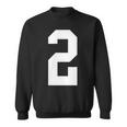 2番の大学スポーツスタイル。ホワイト。 スウェットシャツ