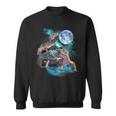 3ムーンヤモリ面白い爬虫類ヒョウトカゲヤモリアートノベルティ スウェットシャツ