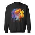 Basketball Colorful Drip Graphic Sweatshirt