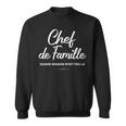 メンズ Chef De Family おもしろフランス語 父の日 スウェットシャツ