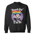 Cute Lgbtq Possum Holding Flag With Sounds Gay Quote Sweatshirt