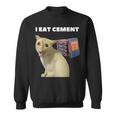 I Eat Cement Cursed Cat Weirdpecific Meme スウェットシャツ