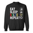 Eatleepolve Repeat キューブゲーム ルービックtシャツ スウェットシャツ