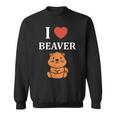 Baby Beavers Minimalist Cute I Love Beaver スウェットシャツ