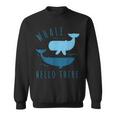 Whale Pun クジラ Hello There Hello Dort ファニークジラ スウェットシャツ
