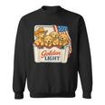 Golden Light Golden Retriever Patriotic Us Flag 4Th Of July Sweatshirt