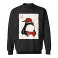 Grumpy Frog Gamer Bruh Ink Painting Japanese Gamer Sweatshirt