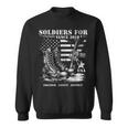 Jdヴァンス軍事選挙2028年アメリカ国旗支持のための兵士 スウェットシャツ