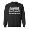 Junglist Movement ジャングルドラムとバスミュージックデザイン スウェットシャツ