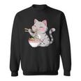 Kawaii Ramen Cat Neko Cute Anime Noodle Lover スウェットシャツ