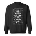 Keep Calm And Carry On 落ち着いてキャリーオン 英国の輪郭の旗 スウェットシャツ