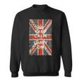 Keep Calm And Carry On Uk Flag スウェットシャツ
