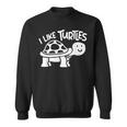 I Like Turtles かわいい 亀 愛 亀 海 動物 好き スウェットシャツ