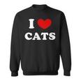 I Love Cats I Heart Cats スウェットシャツ
