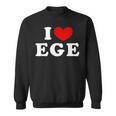 I Love Ege 私は愛する Ege スウェットシャツ
