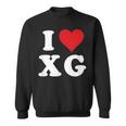 I Love Xg Initials I Heart XG First Last Name X G スウェットシャツ