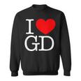 I Love ハート Gd スウェットシャツ