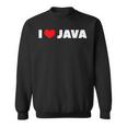 I Love ハート Java スウェットシャツ