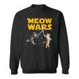 Meow Wars 猫好きのための面白いグラフィック スウェットシャツ