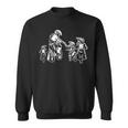 Motocross Dirt Bike Dad With Three Children Motorcycle Father's Day Sweatshirt