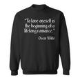 Oscar Wilde シャツ To Love Yourself 引用 スウェットシャツ