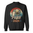 Papa 2024 年のパパ 初めての父の日 若いパパ 新しいパパ スウェットシャツ