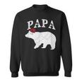 Papa Bear Xmas Buffalo Plaid Lights Matching Family Pajama スウェットシャツ