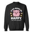 Pigs Make You Happymile かわいい 子豚 恋人 おもしろ豚 スウェットシャツ