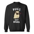 Pugs Not Drugs 犬好きのtシャツペットへの面白いプレゼント スウェットシャツ