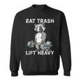 Raccoon Gym Weight Training Eat Trash Lift Heavy Sweatshirt