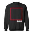 Think Outside The Box 哲学者、本好き、オタクのためのデザイン スウェットシャツ